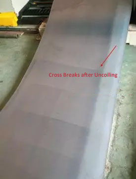 Cross Breaks after Uncoiling