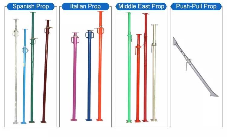 scaffolding steel prop types